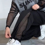 Riolio  Mens Drawstring Pants Mens Thin Casual Pants Niche Personality Streetwear Breathable Versatile Trousers Men'S Clothing Summer