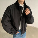 Riolio  American flight jacket men's autumn baseball Jacket Men Stand Collar Thick Bomber Jacket Mens Casual Zip Up Short Jacket