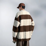 Riolio New Patchwork Sweater Trend High Street Fashion Autumn Winter Warm Men's Top Hip-hop Street Knitted Pullover