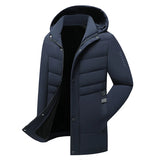 Riolio Men Winter New High Quality New Brand Hooded Casual Fashion Long Thicken Outwear Parkas Jacket Windbreaker Coats Men Clothing