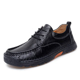 Riolio  New Men's Casual Shoes Handmade Soles  Shoes Men's Outdoor Hiking Comfort Flat Platform Size 47