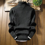 Riolio Male Sweater Winter Pullover Turtle Neck Men S Jumper White