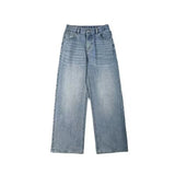 Riolio Summer Men Baggy Denim Jeans Male New Fashion Wash Straight Wide Leg Casual Trousers High Street Hot Sale Loose Trousers