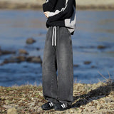 Riolio Men Classic Jeans Spring Loose Wide Leg Floor Length Elastic Waist Plus Size8XL Trendy Oversized Comfort Casual Fashion Hot sale
