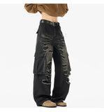 Riolio  Ripped Camo Jeans Men 2025 New Loose Straight Leg Denim Pants Outdoor Hiking Trousers Casual Comfort Street Style Fashion