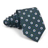 Riolio  High Quality Classic Men's 7.5cm Tie Soft Smooth Green Blue Colorful Paisley Flower Necktie Daily Wear Business Accessories Gift
