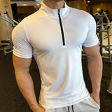 Riolio  Summer Sport Shirt Quick Dry Compression Running t Shirt Men Breathable Fitness Bodybuilding Shirts Tights Top Man Gym Clothing