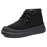 Riolio  Men New Winter Short Boots Snow Boots Thick Non Slip Sole Plush Warm Comfort Outdoor Casual Cotton Shoes