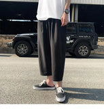 Riolio  Casual Loose Straight Wide Leg Pants Solid Color Simplicity Thin Spring Summer Fashion Comfortable Sports Men's Clothing