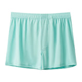 Riolio Large Size Mens Ice Silk Arrow Pants Seamless Solid Color Boxer Shorts Panties Summer Thin Loose Comfortable Sleepwear Underwear