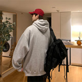 Riolio Letter Print ABC Men's Hoodies 2025 Autumn new sudadera hombre Korean Fashion Harajuku Pullover Hip Hop Long Sleeve Hooded
