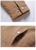 Riolio Winter Jackets for Men Fleece Thicken Warm Corduroy Jackets Male Outwear Fashion Single Breasted Coats Thermal Windbreaker Parka