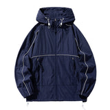 Riolio  Spring Summer Mens Lightweight UV Protection Hooded Jackets Outdoor Quick Dry Men Suncreen Breathable Hiking Zipper Hooded Coats