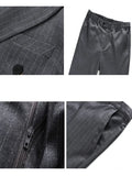 Riolio  S-7XL Autumn Style Suits Double-breasted Slim Men's Suits Striped Business Professional Casual Formal 2piece Set Groom Wedding