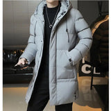 Riolio Slim Fit Jackets Winter Jackets For Men Hooded Casual Long Cotton Jackets Thicker Warm Parkas New Male Outwear Winter Coats