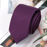 Riolio  Mens Ties Champagne Red Black Solid Skinny Necktie Women Casaual Dress Gifts Wedding Neck Ties for Men Groom Shirt Accessories
