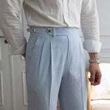Riolio High-quality Harajuku Slim Fit Men's Pants Trendy Brand Draped Suit Casual Trousers Smooths Your Silhouette Small Feet
