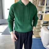 Riolio New Japanese Leisure Men's Hooded Sweater Trendy Harajuku Preppy Style Long Sleeve Hoodies Autumn Casual Vintage Warmth Knitwear