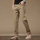 Riolio  Autumn Men's Clothing Business Trousers Men Straight Casual Pants Men's Pants Cotton Black Gray Khaki Brand