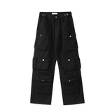 Riolio Spring Cargo pants New Popular Rice White Multi-pockets Overalls Harajuku stays Men Loose Casual Trousers Straight Mopping Pants