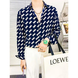 Riolio  Spring Autumn New Turn-down Collar Fashion Long Sleeve Shirt men High Street Casual Loose Button Cardigan Plaid Printing Tops