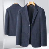 Riolio New Men's Blazer Fashion Middle-aged Business Casual Professional Wear Casual Loose British Style Sub-trend Four Seasons Suit