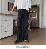 Riolio Men's Shirt Pants Set High-end Shirt Suit Trendy Spring Handsome Long-sleeved Top Loose Straight Trousers Two-piece Set