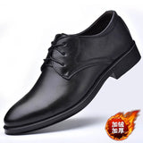 Riolio Men Dressing Shoes Formal for Men's Casual Shoe Leather Social Wedding Designer Pointed Toe Black Office Winter Shoes Brand