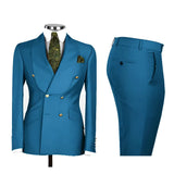 Riolio  Men's Double Breasted Tuxedo Suit Shawl Lapel Slim Fit 2 Piece Blazer & Pants Formal Business Luxury Suits Casual Wedding Groom