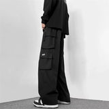 Riolio New Outdoor Multi-pocket Cargo Pants For Men Autumn Casual Drawstring Baggy Wide-leg Trousers Hip Hop Fashion Pantalones Hombre