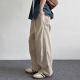 Riolio New Japanese Style Men Draped Wide Leg Pants Light Luxury Leisure Solid Color Straight Trousers Premium Elegant Sweatpants M-3XL
