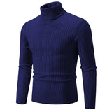 Riolio New Winter Men's Turtleneck Sweater Casual Men's Knitted Sweater Keep Warm Fitness Men Pullovers Tops