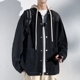 Riolio Men's Spring New Design Sense Jacket Men's Detachable Hooded Denim Jacket Trendy Korean Men's Lapel High Quality Street Jacket
