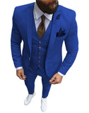 Riolio  Men's Suit 3 Piece Slim Fit Single Breasted Tuxedos for Wedding Formal Business Men Groomsman Blazer+Vest+Pant