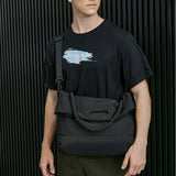 Riolio  High Quality Black Men Tote Crossbody Bag  Large Capacity Casual Shoulder Handbags Men's Messenger Bag Fitness Computer Bag