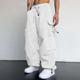 Riolio Streetwear Spring Summer Cargo Pants Men Multi-pocket Harajuku Fashion Casual Men's Jogger Pants Wide Leg Loose Hip Pop Pants