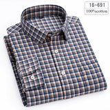 Riolio  Luxury high-quality100%cotton houndstooth full shirts for men slim fit Casual shirt long-sleeve plaid soft designer clothes ropa