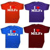 Riolio Funny I Love MILFs Heart T Shirts Graphic Cotton Streetwear Short Sleeve Birthday Gifts Summer Style T-shirt Mens Clothing