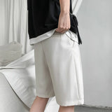 Riolio Men Shorts Solid Chic All-match Summer Thin Baggy Straight Ins Casual Trousers for Male Harajuku Simple Popular Clothing