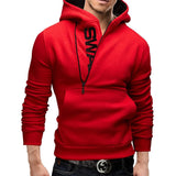 Riolio Men's Hoodies Long Sleeve Sweatshirts for Men Zipper Hooded Pullover High Neck Mens Sweatshirt Top Jacket Coat Black Sweater