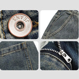 Riolio  American Summer Lightweight Casual Loose Washed Denim Short Pants Men Trend Vintage Straight Leg Jeans Male Daily Commute Shorts