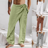 Riolio Men'S Casual Pants Men'S Breathable Loose Beach Cotton Patch Men Elastic Camping Hiking Fishing Climbing Outdoor Sports Trousers