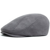 Riolio New Suede Autumn Winter Beret Fashion Vintage Men Women Newsboy Hat Casual Flat Visor Cap Berets For 54-58cm Head Circum Ference
