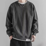 Riolio  Patchwork Pullovers Korean Simplicity Handsome Loose Street Casual Fashion T-Shirts Women's Clothing Casual Round Neck Solid