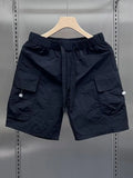 Riolio  Quick-drying Shorts for Men Handsome Work Clothes Large Pockets Elastic Waist Internet Celebrity Same Casual Five-point Pants