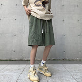 Riolio  Star Patchwork Shorts Men Vintage Denim Summer Basic Simple All-match Hot Sale High Waist Leisure Ulzzang Streetwear Chic Shorts