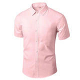 Riolio Men's Long Sleeve White Shirt Casual Business Formal Slim Fit Korean Style Professional Work Shirt Wrinkle-free Ironing