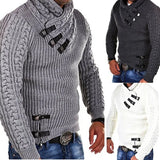 Riolio Men Sweaters Streetwear Clothes Turtleneck Sweater Men Long Sleeve Knitted Pullovers Autumn and Winter Soft Warm Basic