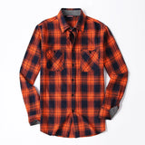 Riolio  English Style Vintage Men Clothing Plaid Shirt Spring Autumn New Harajuku Long Sleeves Streetwear Fashion Business Casual Tops