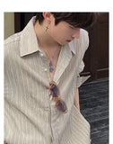 Riolio Korean Version Solid Color Elastic Fashionable Top Men Solid Color Free Long-sleeved Shirt for Autumn New High-end Trendy Shirt